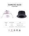 ***OFER/DES*** GUINCHO GU10 * EMPOTRABLE REDONDO NEGRO